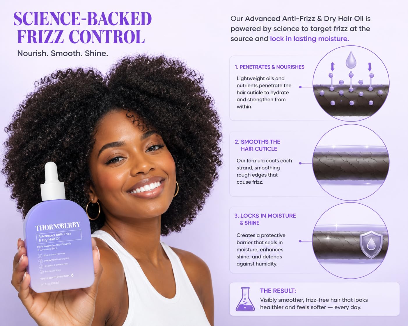 Curly Hair Oil For Frizzy Hair & Frizz Control - Image 6