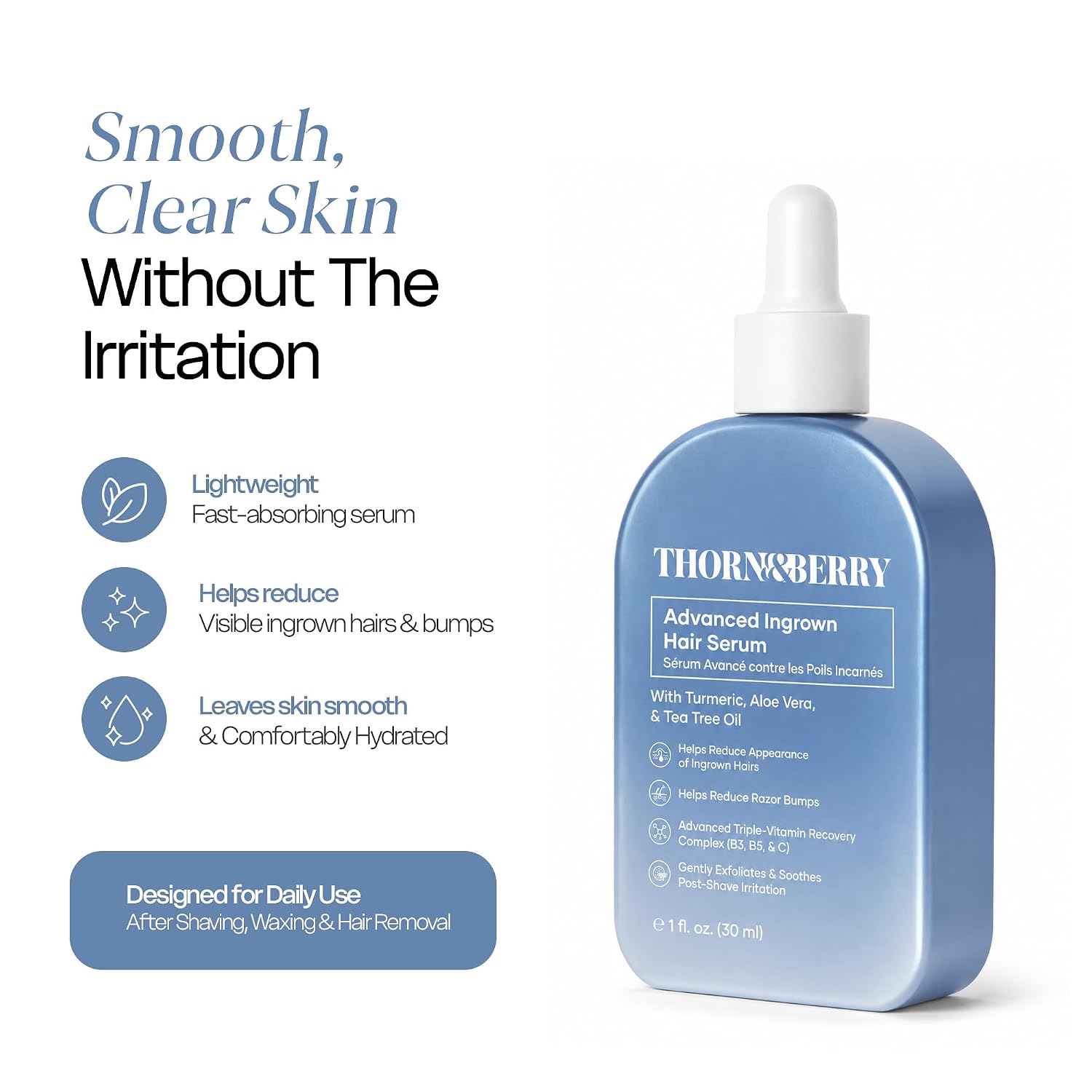 Ingrown Hair Serum For Razor Bumps & Smooth Skin - Image 3
